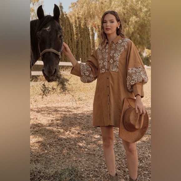 #66 Willow Corduroy Detail Mini Dress - Picture 5 of 6